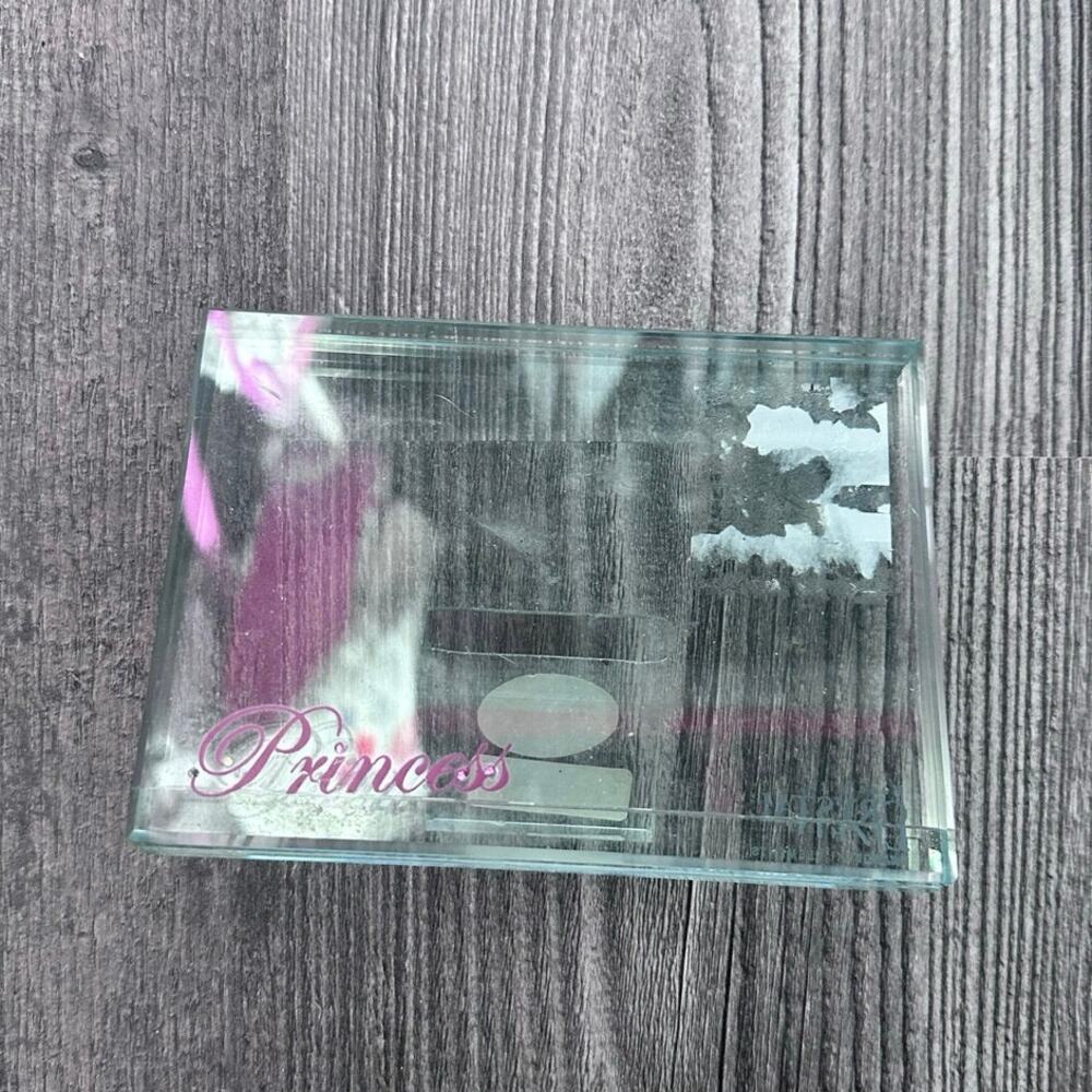 sicura swarovski princess photo frame clear pink